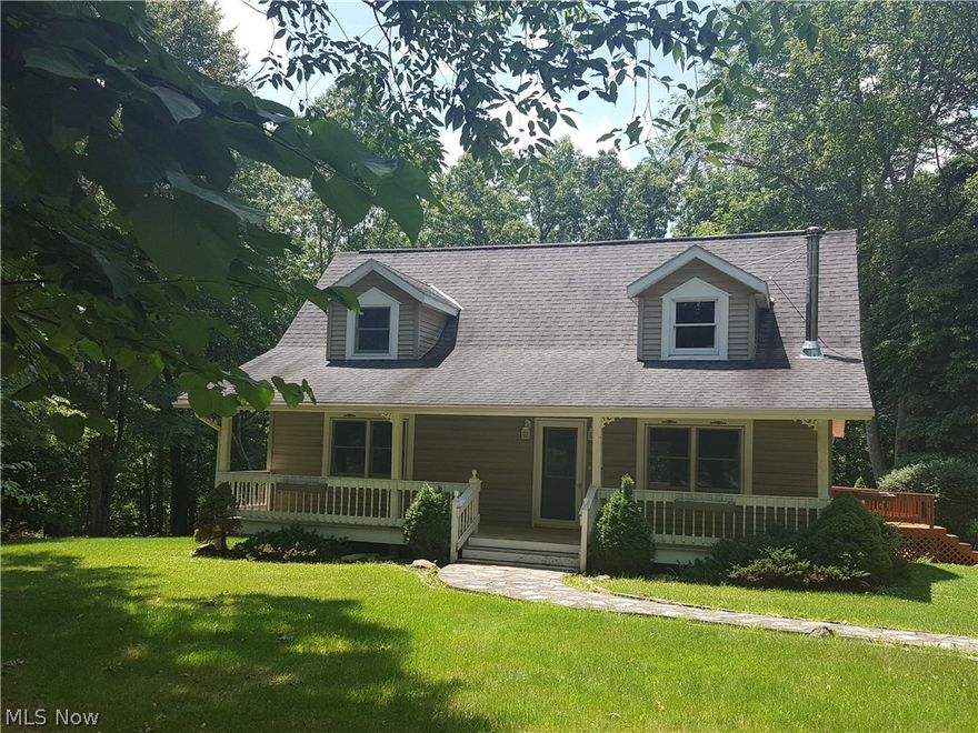 Immediate possession!! This cape cod offers 6 treed acres, beautiful porches and decks overlooking relaxing woods and privacy.  Featuring 4 bedrooms and 3 baths, open concept and family room in the basement.  Call today!
!
