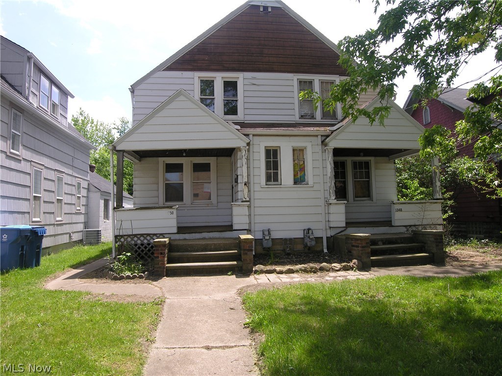 Duplex side by side on E Erie across from Lake Erie. One side has furnace the other side does not. 1348 is subject to signing hold harmless before access can be given due to discoloration. Water damage throughout this unit include warped floors. backyard parking off alleyway from Kansas Ave. 1350 is in better shape with natural woodwork and hardwood floors.Property was built prior to 1978 and lead based paint may potentially exist