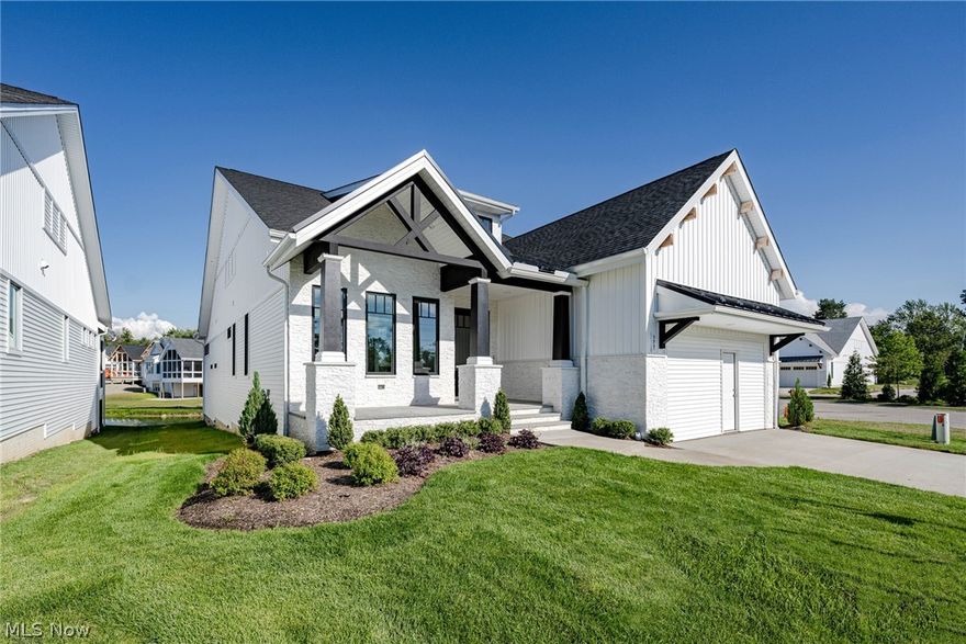 Enjoy luxury living at its best in the award winning community at Bridgeport! Built by Kingdom Home Builders, this new model home provides 2,507 square feet of open concept, first floor living with three bedrooms and two full bathrooms, plus a full lower level with daylight windows and a prime lakeside location. The finest materials, smart home technology, and contemporary amenities come standard in every Kingdom home, and all finishes are customizable to match your personal aesthetic. This award winning community received the Home Builders Association of Cleveland's Cluster Home Community of the Year and the first place award for Exterior Architectural Design. Located at the corner of Cedar and Lander Roads, Bridgeport is conveniently located to area shopping, dining, and highways, just minutes from Legacy Village, Pinecrest, and other retail destinations.