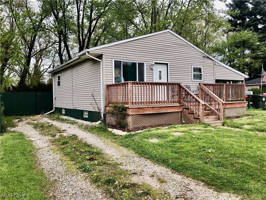 Investment Opportunity! 3 Bedroom ranch home features kitchen, living room, two bedrooms and a full bath on main level. ivided basement with a bedroom and utility room. Fenced rear yard with covered porch. Nice size porch also. Corner lot. Tenant pays $1,125 per month plus utilities. Great opportunity.