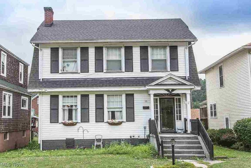 Spacious 3 bedroom newly sided home on a quiet street. Large living room with a  electric fireplace which could be converted to gas. Formal dining room and entry way with hardwood flooring. Second floor with three large bedrooms and bath. Full basement with laundry and half bath. A single car detached garage is in the fenced in back. Home has a 3 year old roof and vinyl siding in 2010.