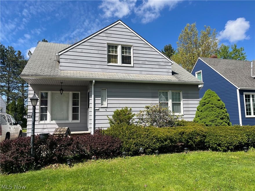 Welcome to this spacious 4-bedroom, 2 full-bath Cape Cod ideally situated on a quiet street in a desirable South Euclid location. The main level features a generously sized eat-in kitchen, a formal dining room that seamlessly flows into a bright and expansive living room, along with two well-appointed bedrooms and a full bath. The second floor offers two additional bedrooms, including a unique bedroom with a fireplace, as well as a second full bath. A partially finished basement provides excellent additional living space, perfect for entertaining or recreation. Enjoy the inviting sunroom overlooking the private backyard, which borders Bexley Park—offering a peaceful, scenic setting.