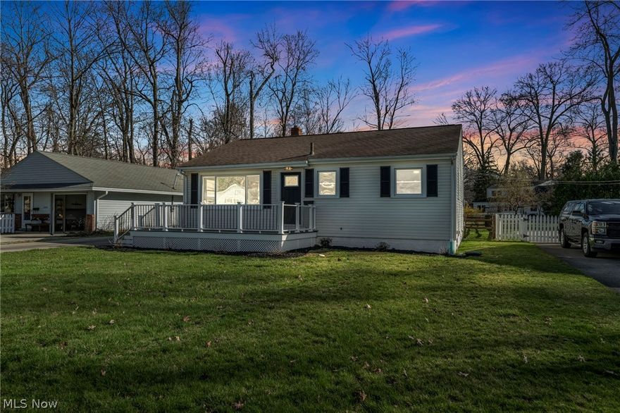 This beautifully transformed 3 bedroom, 2 bathroom ranch  with a full basement has been thoroughly and thoughtfully updated throughout to reflect timeless and modern comfort and elegance. This meticulous home sits on a 1/4 acre lot in beautiful Avon Lake featuring a new vinyl front deck, back patio with a brand new gazebo and is fully fenced to enjoy the sprawling and tranquil backyard. Step into the bright living space with neutral colors and finishes and enjoy the 2,000 total square feet of living space. The 3 bedrooms with ample closet space have access to the full bath which has been fully updated with top-of-the-line finishes, featuring a double vanity, tiled shower, and an LED adjustable lighted mirror. The state-of-the-art kitchen features a custom island and herringbone back splash. The newly finished basement has been transformed to offer even more living space featuring a brand new additional full bathroom. Additional updates include complete exterior and interior basement water proofing with Ez breeze air quality system and sump pump. Just minutes from Lake Erie, parks, top-rated schools, restaurants, and all Avon Lake has to offer! Schedule your showing today and experience the appeal of this fully move-in-ready home!