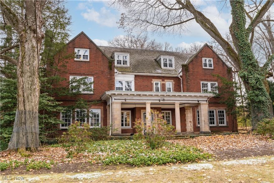 PREMIER REAL ESTATE AUCTION - THUR. DEC. 19 @ 1pm.  Out of Area Sellers Direct Immediate Sale! Great Opportunity exists to purchase a Unique Estate situated in the Delaware Ridgecrest area built in the 1920's by Akron's Kendig family.  This Brick and Stone Georgian Home offers over 7,300+/- SqFt w/5 bedrooms, 4.5 baths, 3 Fireplaces, on a private, beautifully landscaped, 1 Ac site.  You enter the home through a grand entryway  w/crystal chandeliers, hardwood and stone flooring, stunning custom woodwork and crown moldings continue throughout the home. The property has had only 3 owners including B.F. Goodrich CEO John Lynn Collyer, who was CEO thru the 40’s and 50’s and property was then acquired by the Briggs family in 1973.  Bedrooms include are several quest quarter’s areas that welcome the new owners' imaginations.  Home has a full 3rd floor w/beautifully finished hardwood floors that offers a great added space for recreation, office, or personal use. A three-car attached garage with guest house possibilities offers a  charming Hollywood side - entry portico runway to the main house.  Take advantage of this opportunity to join an exclusive list of owners of this beautiful Akron Estate in a private, stately  setting in  coveted Delaware Ridgecrest area of Akron near fine dining, entertainment, retail, and accessibility to downtown. Bidding to be Live and Onsite w/Online Bidding Available. Any desired inspections must be completed prior to commencement of the bidding.  All information was derived from sources deemed to be accurate but are not guaranteed.