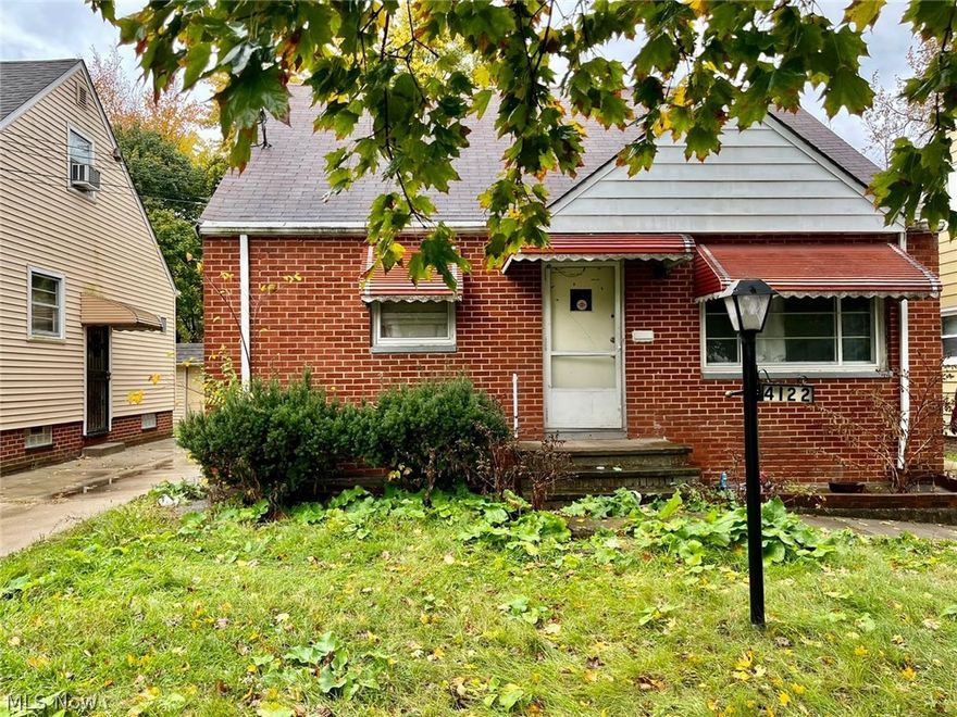 Welcome home to this cute all brick 3 bedroom 1 1/2 bath home that sits on a quiet tree lined street. Home boost great curb appeal and a whole lot of charm. There are 2 bedrooms, living room, and an eat in kitchen on first floor. Upstairs has an oversized room that is perfect for a master suite. Homes needs some TLC but would be perfect for a first time home owner, family or an investor. No showings allowed until we have an accepted offer.