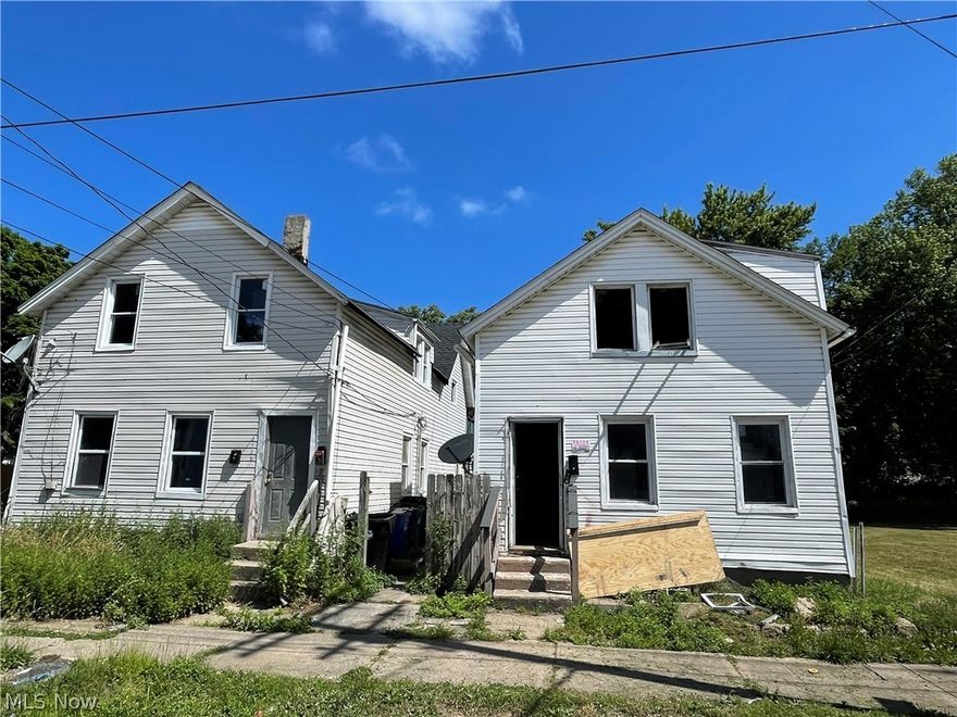 Opportunity knocks in Ohio City!  Three units in two structures on a very large lot in SoLo.  COMPLETE REHAB NEEDED! This is not a property for the light at heart, but also presents so many options.  1) Rehab all three units for a great income producing property.  2) Tear down the fire damaged home rehab the other and add a garage and more yard space.  3)  Start over and build new on this large 49 x 100 lot!  4) Your idea here.  Great location just off the Redline Greenway and I-90.  Walk to all of the shops in the rapidly growing Lorain Ave business district including Juneberry Table, Proof Barbeque and Goldies Donuts.  Or head to the Market District with all of its restaurants and breweries.  Easy access to downtown, University Circle, Tremont, Steelyard Commons and Gordon Square.  Area of much new construction and rehabilitation.