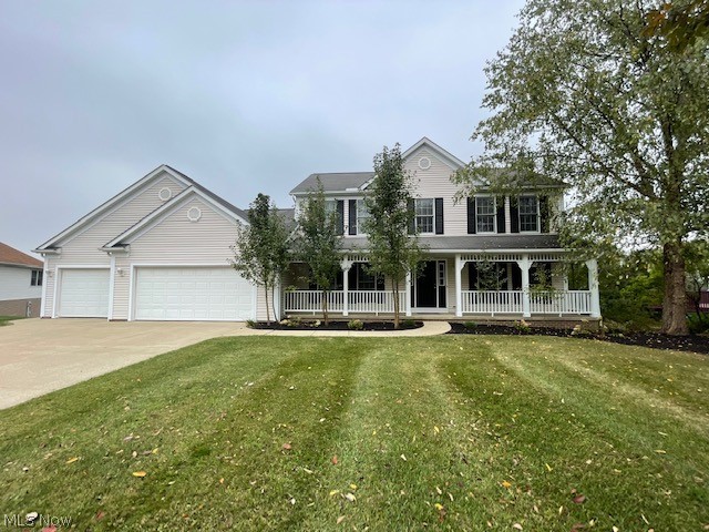 If you are looking for a move in ready home in a well maintained subdivision, come take a look at this newly renovated, 4 bedroom, 2.5 bath colonial with an unfinished, walk out lower level and over 2,000 Sq. ft. Enter off the covered front porch into the foyer, the spacious living room with gas fireplace is off to the right, formal dining room to the left and the large, eat in kitchen if off the back of the home past the half bath. The kitchen offers plenty of cabinets, new granite countertops and appliance, sliders out to the large deck and a 1st floor laundry before you get to the three car attached garage. The master bedroom has vaulted ceilings and a spectacular bathroom with separate tub & shower plus a good size walk in closet. The three other bedrooms and 2nd full bathroom are right down the hall. All of the rooms have new flooring and the interior has been freshly painted with neutral colors. Enjoy the large back yard. This home is really ready to move into.. come take