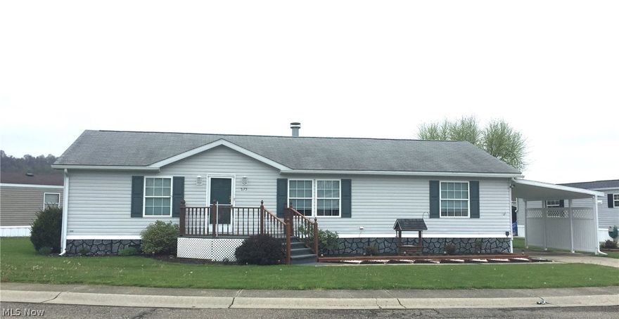 Quality built home with lots of extra features! This nicely maintained manufactured home is located in Dutchtown Estates. There are 3 bedrooms, 2 full baths and first floor laundry. Nice open concept design with cathedral ceilings and a fireplace in the living room. The master bathroom has been remodeled with a new floor and tub surround.There is a nice front deck and a back deck with a sun-setter awning. The storage shed is included and the monthly lot rent is 175.00 and that includes garbage pick up.