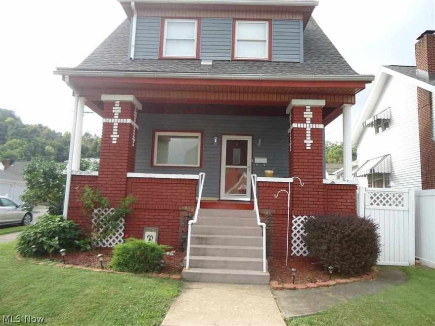 Fantastic location, wonderful front porch, new siding, great storage, Oversize one car in garage in back,