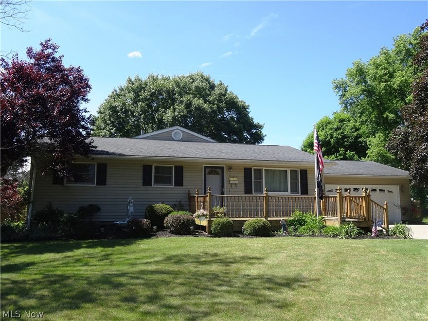 New price, immediate occupancy! Charming and spacious Kent ranch has so much to offer.  Open concept floor plan features spacious living room, formal dining, open kitchen with all appliances and breakfast bar. Great room addition adds tons of additional living space for entertaining.  You will feel like you're always on vacation with the two decks (front/back), patio, and in-ground heated 20 x 40 saltwater pool!  Huge master w/soaking tub, dual vanity, and access to back deck.  First floor laundry!  Full basement (even under the addition), could easily be finished. The updates are numerous, nothing to do here but move in and enjoy!  2002 - roof (30 year shingles), Anderson windows, carrier furnace/air, all new electrical incl panel, plumbing, both decks and master bedroom/bath. 2005 - concrete driveway, 2015 hot water heater, 2005 kitchen remodel, 2008 pool was installed, walk-in shallow end and 8 ft deep end!