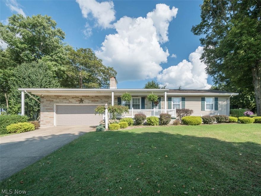 Where Memories are Made.  Situated on 1.2 acres, this 3 bedroom ranch is located in United Local Schools. Looking forward to winding down in the evenings? The living room with fireplace is made for you. Dining room right off of the kitchen is perfect for sharing family meals together. It gets better, all appliances stay. Extra living space or a rec room available in the partially finished basement. Enjoy the back yard view from the sun room. Large yard with barn and outbuilding. Both have plenty of room for your toys and lawn accessories. This is a smart move!!
