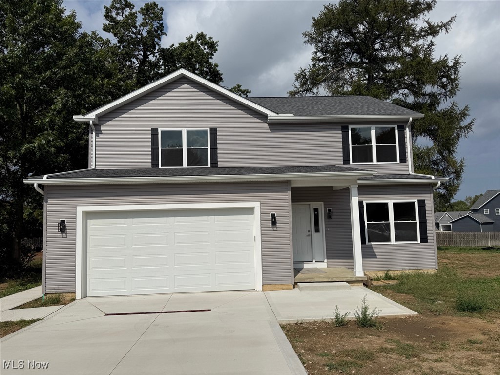 Mentor New Construction! About 2600 sq ft plus a full, unfinished basement. Great colonial layout with entry foyer, office, huge living room, which flows into a spacious dining/kitchen area. Laundry and mud room off the garage, also on the 1st floor. All high-end materials, plywood cabinets (no particle board!) with soft close, dove tail drawers. Upstairs are 4 spacious bedrooms, including a primary bedroom with en-suite bath that includes a huge closet, dual vanities, and soaking tub. Other features: 2-car attached garage, almost .6 acre lot, sliding doors to the back yard, kitchen pantry, tons of storage. Perfect location near shopping, restaurants, schools, freeway access, and more!