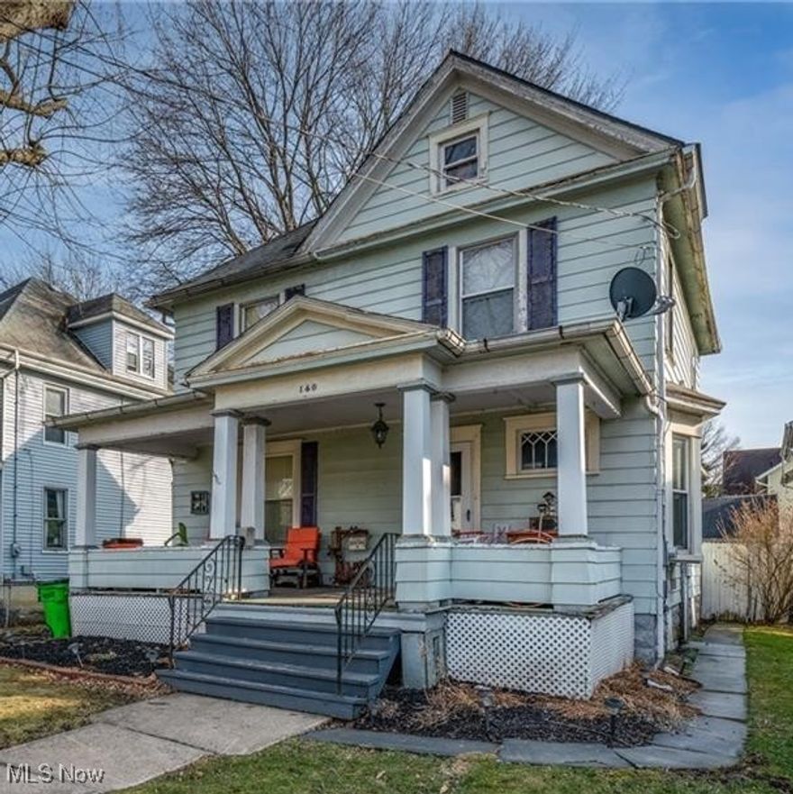 Large dining room features woodwork that include beautiful, sliding pocket, wooden doors. Remodeled bathroom has garden jacuzzi bathtub w/8 jets. New Plumbing, Furnace, and Updated electric. 1 & 1/2 bathrooms with first floor laundry and 1/2 bath on the first floor with an office. The home has newer windows, beautiful original woodwork all over house. 9 closets w/built ins.  Come see this classic Victorian home featuring wood floors, trim, and beautiful wood staircase. Features a double car detached garage with parking for 4 vehicles. Sewer line has been replaced as well as