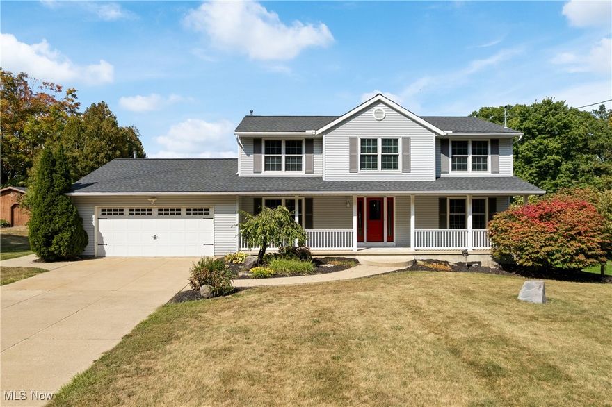 Nestled on just over an acre in desirable Sharon Township and in the Highland School District, this beautifully updated 4 bedroom, 2.5 bath colonial offers the perfect blend of charm, functionality and modern updates. Step inside to find over 3,000 sq. ft. of finished living space, including a spacious main level with a bright living room, formal dining, and a cozy family room. The updated kitchen (2022) features modern finishes and flows seamlessly into the eat-in area, making it perfect for entertaining. A convenient main-floor laundry and half bath add everyday ease. Upstairs, the master suite boasts a renovated master bath (2016), while three additional generously sized bedrooms share another full bath. The partially finished lower level offers a large recreation room, exercise space, and plenty of storage. Outdoor living shines with a spacious deck, patio, and fire pit, all overlooking the private 1.03-acre lot. Additional highlights include a new roof (2017), windows & doors (2018), furnace & hot water tank (2019), and brand-new A/C (2024), ensuring peace of mind for years to come. With an attached 2-car garage, easy access to Route 94, and a prime location in a sought-after township, this home is move-in ready and waiting for its next chapter.