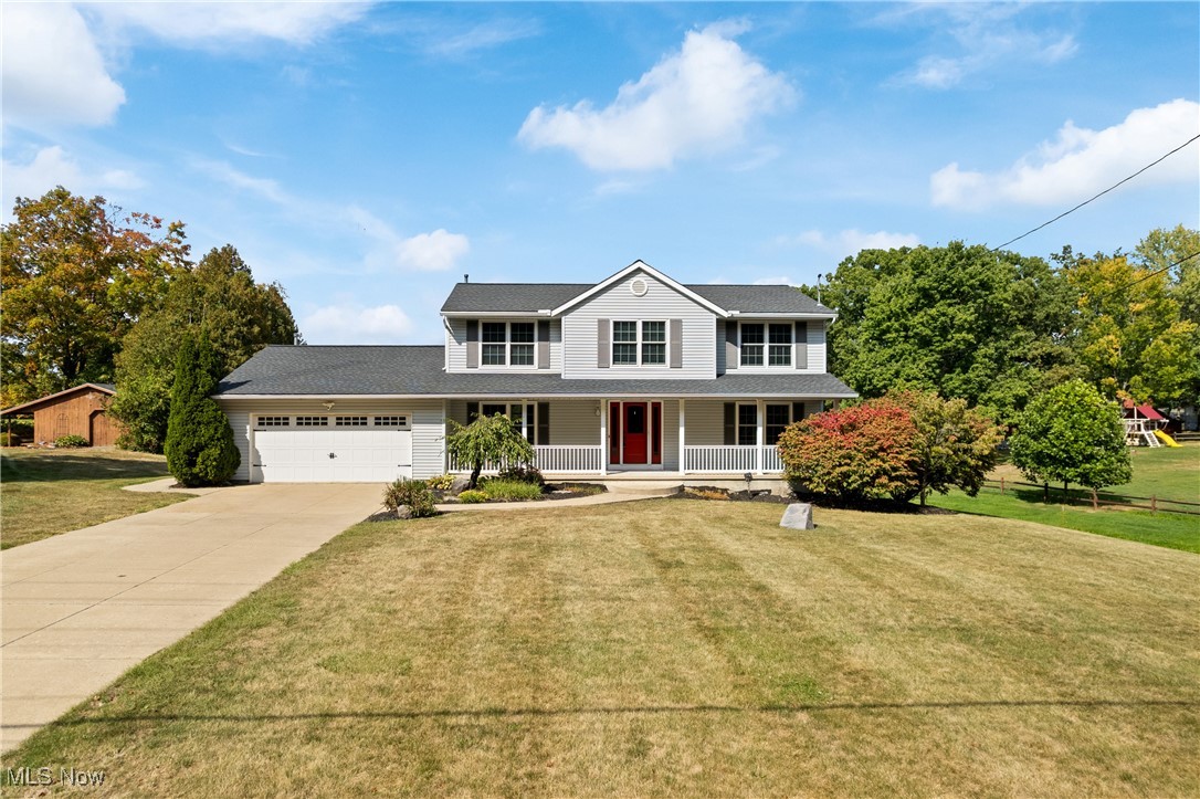Nestled on just over an acre in desirable Sharon Township and in the Highland School District, this beautifully updated 4 bedroom, 2.5 bath colonial offers the perfect blend of charm, functionality and modern updates. Step inside to find over 3,000 sq. ft. of finished living space, including a spacious main level with a bright living room, formal dining, and a cozy family room. The updated kitchen (2022) features modern finishes and flows seamlessly into the eat-in area, making it perfect for entertaining. A convenient main-floor laundry and half bath add everyday ease. Upstairs, the master suite boasts a renovated master bath (2016), while three additional generously sized bedrooms share another full bath. The partially finished lower level offers a large recreation room, exercise space, and plenty of storage. Outdoor living shines with a spacious deck, patio, and fire pit, all overlooking the private 1.03-acre lot. Additional highlights include a new roof (2017), windows & doors (2018), furnace & hot water tank (2019), and brand-new A/C (2024), ensuring peace of mind for years to come. With an attached 2-car garage, easy access to Route 94, and a prime location in a sought-after township, this home is move-in ready and waiting for its next chapter.