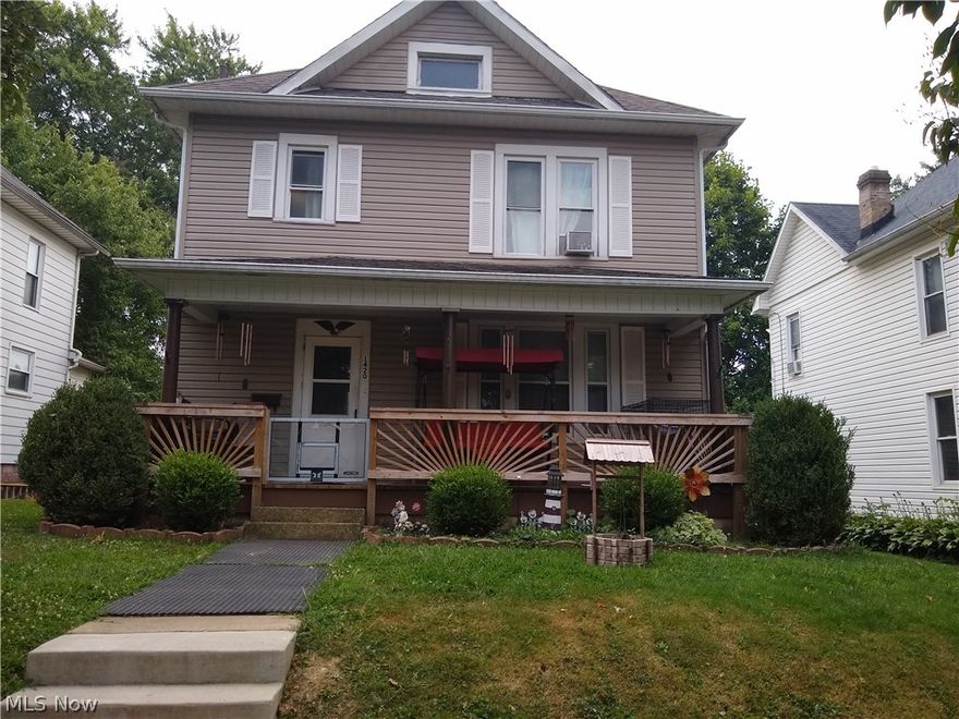 So much potential!  This is a nice big sturdy home.  3 bedrooms and full bath upstairs.  Nice front hall with original heavy duty wood door.  Original woodwork.
Living room, Kitchen-with breakfast nook, and dining room downstairs.  Full unfinished basement.  Nice newer sturdy front porch and back deck to sit and relax and enjoy your morning coffee. Stove, Refrigerator, Dishwasher, Washer and Dryer stay.  This is a handyman's dream.  Needs work.  Sold As-Is.