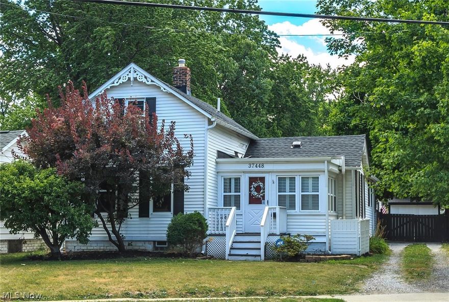 Lovely home, walking distance to downtown Willoughby. Great home for first time buyer. Two and possibly three bedrooms with master on first floor, large family room and dining room and laundry room off back of home.  Beautiful, fenced in backyard with patio and trellis.  Great for entertaining. Much charm and character.  A must see.

Furnace 2yrs., air conditioning unit 3yrs., roof 2yrs., electrical panel updated and most windows replaced.