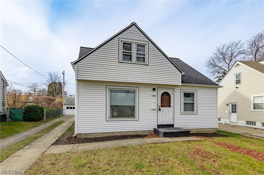 Welcome to this updated and charming & chic bungalow! Neutral decor is found throughout the main living spaces. The inviting living room has tons of natural light and adjoins the gleaming remodeled kitchen (2021). Nearby, the family room offers an added dimension with cathedral ceiling and walls of windows overlooking the pretty backyard. Two bedrooms with hardwood flooring and generous closet space are located on the first floor and share the updated full bathroom. Upstairs, you will find a newly finished second floor (2024) and the third bedroom and new carpeting and vaulted ceiling. Bonus room can be office or large walk-in closet! Many updates include roof (2021), siding (2022), paint, flooring, and much more!  With an accommodating 2 car garage, this home is absolutely move-in ready!