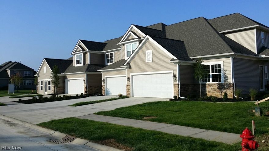 New Construction. One of the final new town homes built by Petros Homes in Newell Creek. This spec home is under construction with move-in 60 days. Oxford interior colonial plan. Full basement rough plumbed for future finish and attached two car garage. Vaulted ceiling in master bedroom. Gas fireplace in great room.Electrical upgrades. Upgraded rail and spindle on stairs to second floor, Many decorator upgrades including expresso maple cabinets in kitchen, hickory wood floors in hall, foyer, kitchen and breakfast room and pedestal sink in powder room. Ready for move-in April 2015. Interior appointments and selections professionally designed. One year builder HBA warranty. New recreation complex under construction with outdoor pool, clubhouse and deck. Walking trails and community sidewalks. Exceptional location with retail, restaurants, parks and Lake Erie recreation within minutes.