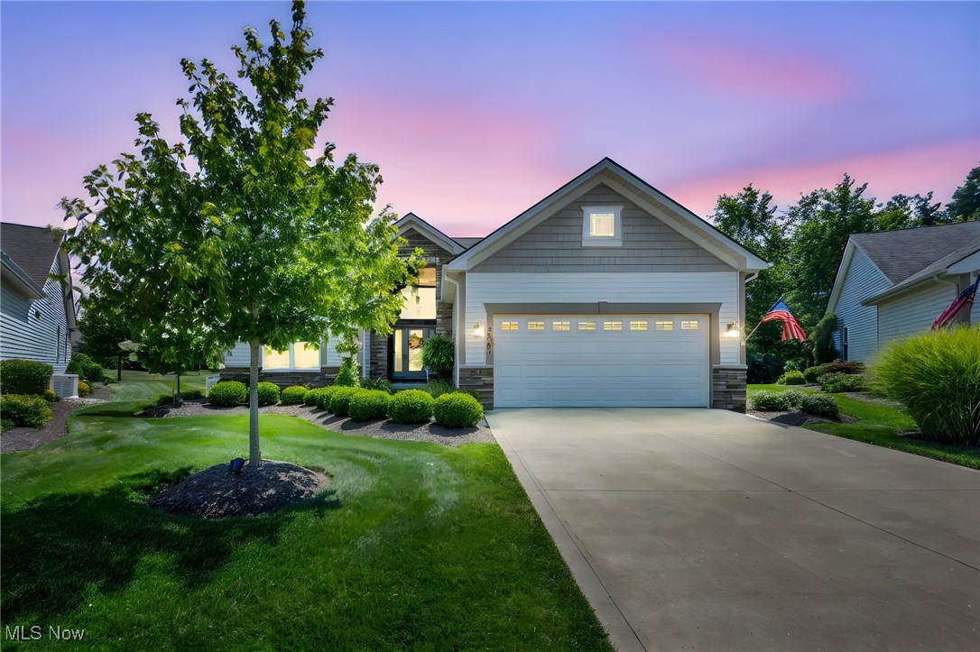 When “Only Flawless Will Do”. Set in Strongsville’s Prestigious Villas of Seidel’s Landing! This one of a kind maintenance-free, free-standing masterpiece by Parkview Homes is 11 years new—meticulously cared for by the original owners (no pets, no kids, no smoking). Looks Brand New, Lives Brand New! Every inch radiates perfection and the ultimate pride of ownership. Step inside to an open concept floor plan featuring a first-floor owner’s suite with a custom glamour bath, soaring ceilings, and a bright sunroom off the kitchen. Entertain in style with a finished lower level boasting a full wet bar, additional bedroom, entertainment area, and incredible storage. Outdoors, relax on the custom stamped concrete patio with water features by A New Image, overlooking a quiet, private backyard. A 3-car garage, whole-house Generac generator, and every imaginable Parkview upgrade add comfort and peace of mind. No expense has been spared. Located in the “serene part” of Strongsville, just minutes to SouthPark Mall, Rec Center, top medical facilities, restaurants, entertainment, and major highways. This pristine residence is truly turn-key—you won’t believe it’s not brand new. One tour, and you’ll be captivated!