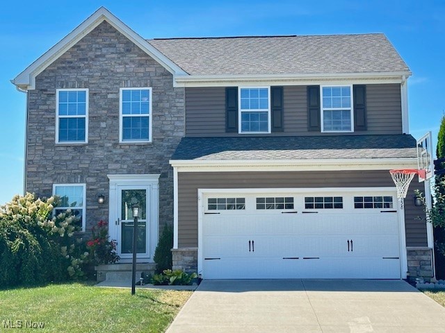 Welcome to this newly built beautiful colonial in the Reserve at Winfield Farms. This home offers 2444 finished square feet. Three bedrooms, two full, one half baths. Second floor laundry. Open the first floor with a spacious living room that offers a gas line on the sidewall in case you want a fireplace! Gourmet kitchen with all appliances, Granite Counters, glass backsplash, pantry, beverage area, recess lighting and island. Fabulous Dining/Morning room with patio doors leading to the backyard. This home offers all wood look vinyl flooring throughout the first floor and charming Colonial Grid Windows and patio door! The spacious finished basement offers great room for seating, workout area, storage and comes with a private sound resistant office! The second floor has three spacious bedrooms, second floor laundry with appliances, and a private owners suite with bath and walk in closet! The yard is landscaped, the private backyard has charming black iron fencing, a shed and the most beautiful stamped concrete patio and firepit! The development offers a built in pool.