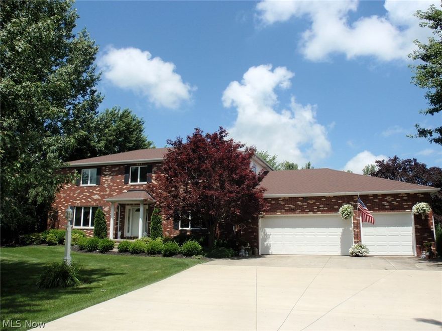 Spacious, quality built home on 3 ½ acres in Elyria Twp, close to Rt 2 and Ohio Turnpike access.   Large rooms & many windows gives the 1st floor a bright, open feel. Updated kitchen w/heaeted ceramic tile floor, granite counter tops and backsplash, breakfast bar, & stainless steel under-mount sink. High end custom cabinetry features many extras; pantry, lazy Susan, roll out shelving, and new brushed nickel hardware. Adjacent dinette area is full of sunshine, large windows and ceramic tile floor. Family room is a large, bright and open space w/ hardwood floors, brick fireplace,custom built-in bookcases and entertainment center. Formal dining room features bamboo flooring, tray ceiling & crown molding. 2nd floor features a large, updated master BR suite w/ tray ceiling and a gorgeous master bathroom. Ceramic tile (with radiant heat), cultured marble vanity top with double sinks, jetted tub w/ wood surround, walk-in shower & skylight. Adjacent  11’ x 8’ walk in closet & full sized linen closet. French doors from the family room lead to a 20’ x 14’ rear deck w/retractable awning. Full width stairs lead to a stamped concrete patio surrounding a magnificent, in-ground pool.  Fantastic area for entertaining or late night swim. 2 yr. old 20’ x 12’ Amish blt storage bldg for lawn,pool equipment & tools.  Bsmt  has a professionally finished 27’ x 27’ rec room with 2nd firepl & wet bar plus plenty of storage area. New roof & driveway  2014.  3 car garage with 16’ x 12’ workshop area.