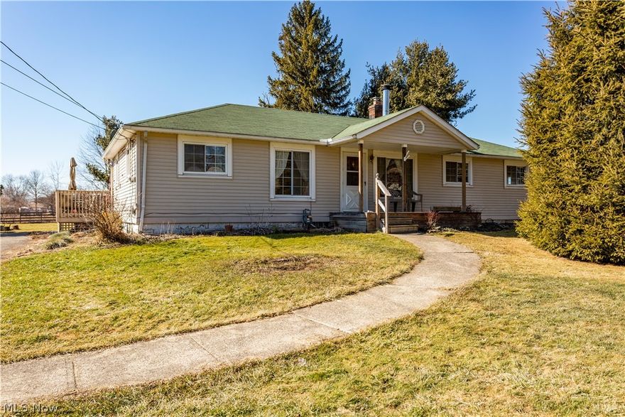 Looking for a home to make your own?  This ranch home on a 1 acre lot is waiting for you, 4 bedrooms 1.5 baths with a full basement, and 2 car garage.  The HVAC was updated in 2019, roof and siding are 10 years old, new garage doors in 2020, HWT 2021, all appliances stay, as well as the wood burning stove.  Have a country feel with no close neighbors and large lot in town!  Call to schedule your private showing today