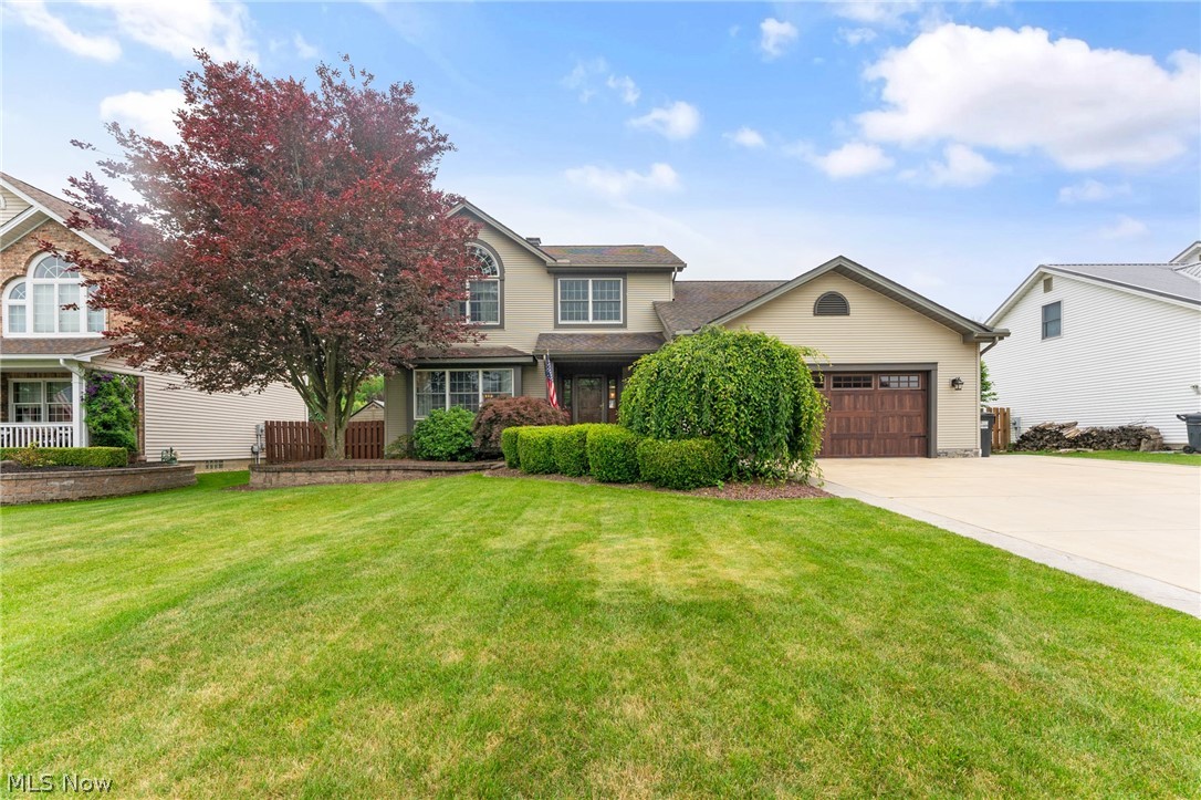 Stunning 3 possible 4 Bedroom home with 3 full baths and 1 half bath. Vinyl plank throughout the entire first floor, with formal living room, Formal dining room, Kitchen that was updated in 2022 with a center island and quartz countertops with open concept to the Family room with gas fireplace. The first floor laundry room and a half bath completes the main level. The second story has a great Master bedroom with ensuite, 2 other good sized bedrooms and a full bath. The finished basement adds additional living space with a second large family room, a kitchenette, a full bath and a bedroom! The 20x20 patio is off the kitchen and has a gazebo with tv hookup stays with purchase and is perfect to sit under while enjoying the 20x40 in ground pool. Privacy fence, 2 car attached heated garage with new garage door, extended cement driveway 2018 Furnace/AC, 2017 HWT, 2014 Roof, Pool heater 2023 and pool pump 2023, pool liner 2023, carpet 2021,