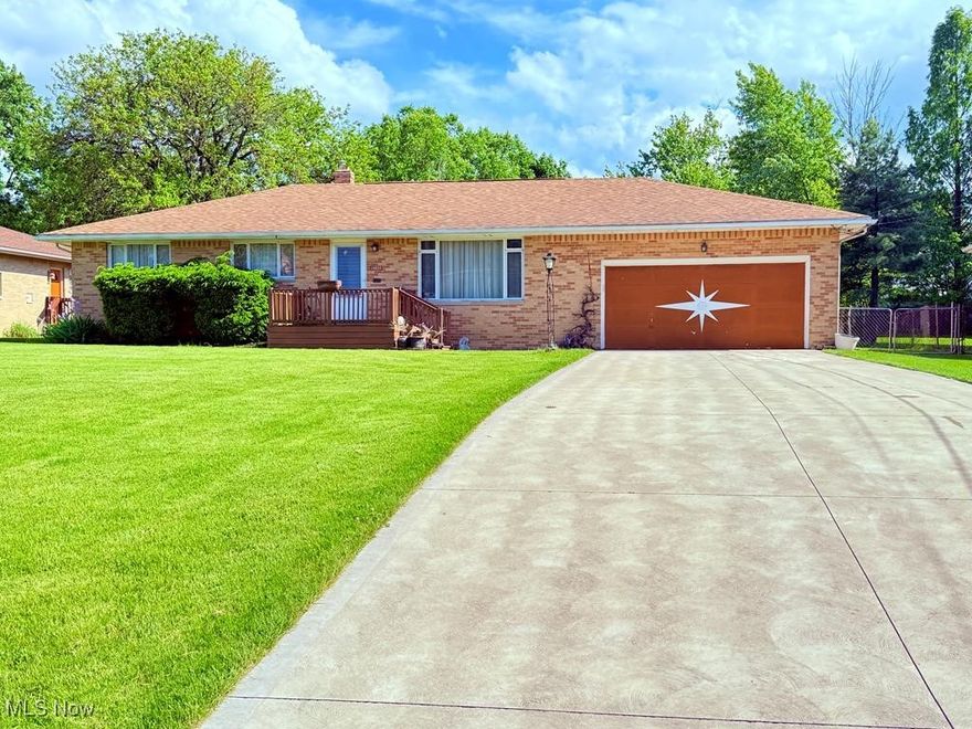 Charming brick 3-bedrom 1.5-bath ranch with spacious layout. This home features a large living room, separate dining area, and a functional kitchen. The partially finished basement offers extra space for rec room, home office, and plenty of storage. A new roof was installed just 2 years ago for added peace of mind. Enjoy the covered back porch overlooking a fully fenced, oversized backyard-perfect for relaxing, entertaining, kids, and pets. The attached 2-car garage and new concrete driveway offer ample parking and convenience. Don't miss out on this opportunity to make this inviting home you own! Call today to schedule a showing.