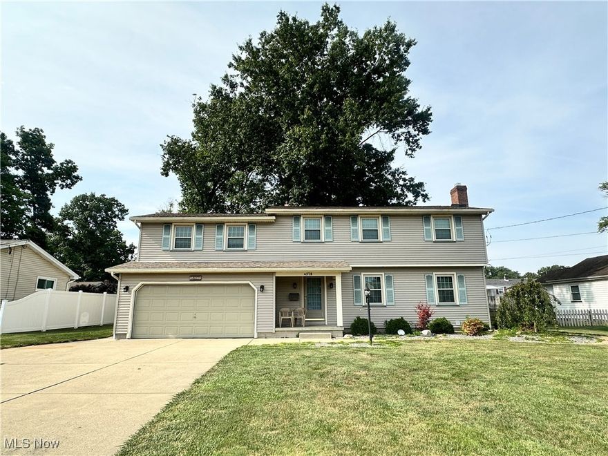 Looking for room for everyone? Here is your chance! Large 5 bedroom home in Austintown. 2 car attached garage. Former foyer leading to living room with hardwood floors, and gas fireplace.  Sprawling updated kitchen complete with all appliances, open to dining area with corner wood burner, and sliding door to huge back deck. First floor 1/2 bath.  Upstairs you will find an extra large primary bedroom with private bathroom. Additionally you will find 4 more nice size bedrooms and full guest bathroom. More space can be found in finished rec room in basement.