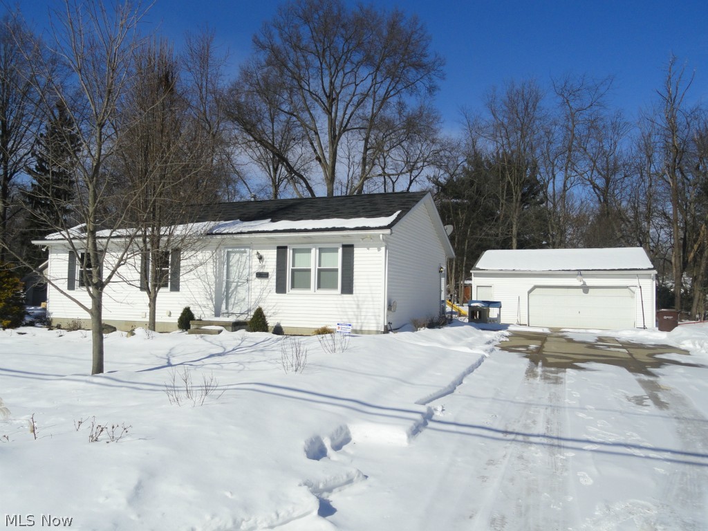 This 3 or 4 bedroom, 2 full bath Ranch is in exceptional, move in condition and sits on 1/2 acre lot ! With careful attention to detail, the Seller updated the following with custom quality throughout. Floors, light fixtures, paint, newer kitchen with custom IKEA cabinetry, stainless appliances and porcelain tile floor. Newer bathrooms too. Spacious living room is light and bright plus lower level rec room/media room is complete with beautiful wood look ceramic floors, movie projector and screen, bar sink and wine cooler. And there's a lower level fourth bedroom, full bath and office area .Other updates include windows, water heater, furnace and AC and electric panel. Sliders to large stamped concrete patio overlooking deep backyard. Concrete driveway and oversized two car garage. Home warranty included!