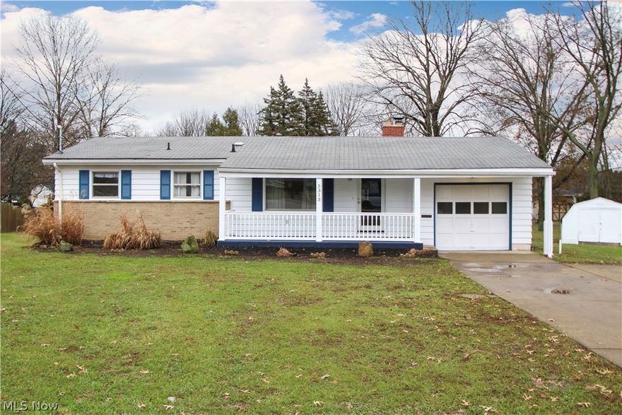 Move-in ready 3 bedroom, 1 bedroom Ranch with 1 car garage. Enter into living room from covered front porch. Eat-in kitchen with ceramic flooring and step down to family room with glass doors to rear deck. New carpeting throughout. Full open basement that could be used as additional living space or as desired. Home warranty for worry-free purchase. Call today!