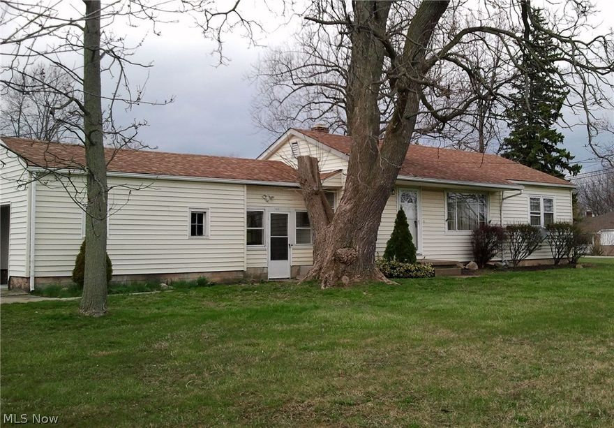 Cute and cozy describes this ranch situated on an extra-wide lot! The galley kitchen leads to the dining area and all the appliances stay! The roof was done in approx. 2002 and the dining area and kitchen have newer Brazilian cherry flooring. There is an enclosed porch that connects the garage with the home and a nice deck in the backyard for summer enjoyment. The full bath was recently updated and there is a shed on the property for additional storage. Great location--across from Kidder Elementary School.