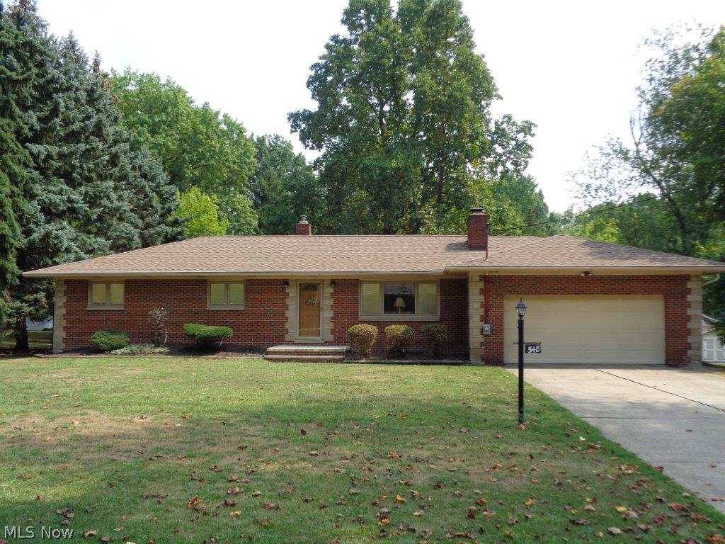 Attractive all brick 3 bedroom, 2 full bath ranch on level 100 x 200 lot is convenient to all Tallmadge benefits. Very nice kitchen cupboards. Appliances include refrigerator, stove, dishwasher, garbage disposal, plus extra basement refrigerator, washer, dryer and newer central air. Beautiful ceramic tile in baths and kitchen. Brand new roof and furnace August 2015. Pella windows -some with enclosed blinds. Pleasant lighter-color woodwork throughout. Many large closets. Master bedroom has double closets and it's own bath. Covered concrete back porch 8x11 with wood swing to enjoy the quiet. Two (2) car attached garage, concrete drive, plus 19 x 19 and 19 x 45 concrete pads behind the home for varied uses. Glass block windows, lots of storage areas, all shelving and cabinetry remain. Antique Victorian (1800'x - 1900's) wood-design gas-start fireplace in living room makes a nice conversation piece too. Major work completed; just bring your personal style to this well-built, st