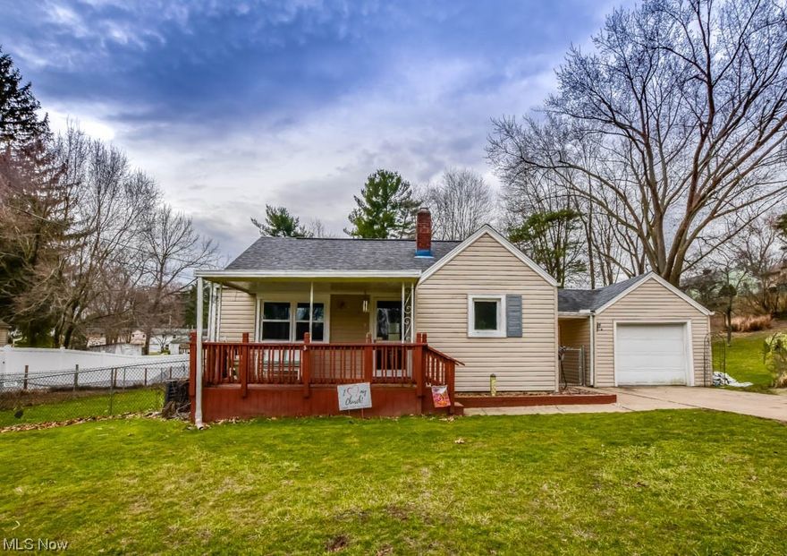 Affordable 3 bedroom bungalow in Perry schools!  The charming covered porch welcomes you inside to the living room with a hardwood floor and decorative accent wall. An archway leads into the updated kitchen with new flooring, countertops and a farmhouse sink. Both main floor bedrooms have ceiling fans and access to the renovated full bath with a newer pedestal sink, commode, flooring and tub surround with glass doors.  The upstairs bedroom has good ceiling height and could be used as a playroom or home office.  Plenty of space for your storage needs in the basement that's been Profesional waterproofed by Ohio State Waterproofing! A breezeway connects the house to the garage with an addition for lawn equipment and also provides access to the fully fenced backyard with a built-in dog run and a patio with a gazebo. Situated on almost 1/2 acre with convenient access to everything you need.  Don't miss out, call to see it​​‌​​​​‌​‌​​​‌‌​​​‌‌‌​​‌​​‌‌​​​​ today!