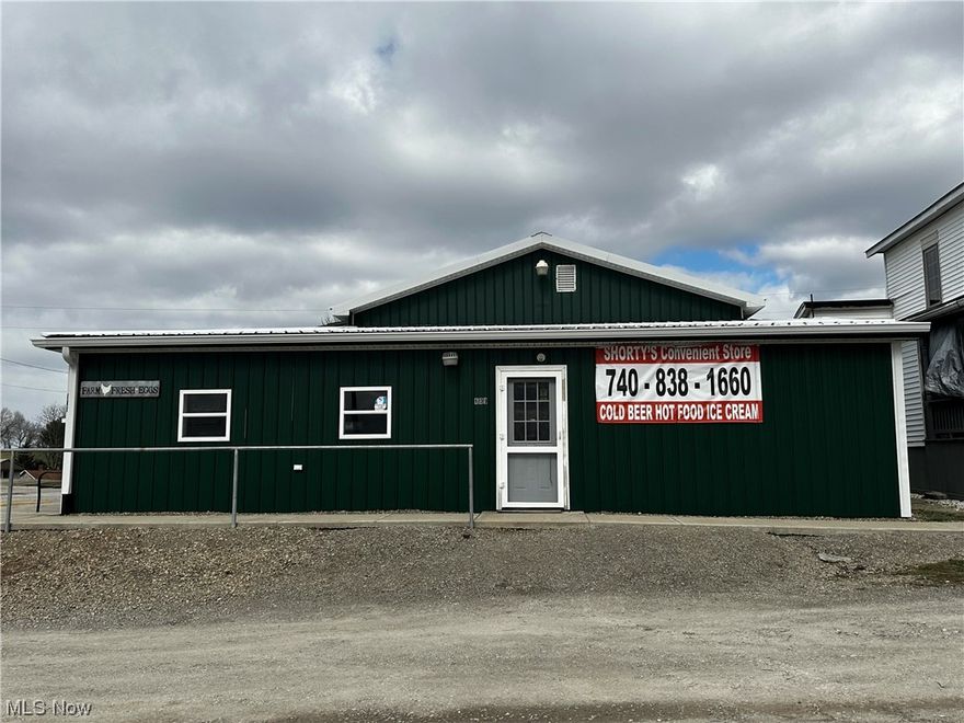 This Convenient Store/ Carryout is turn-key and ready to make your new business! This thriving business is fully equipped with a full-service kitchen for a full menu of take-out options and is fully stocked. The carryout store has all well-maintained equipment and plenty of shelves for merchandise, a full deli case for selling meats and cheeses and etc. Also, a hard dip ice cream freezer is a favorite for the public during the summer months. The liquor license will transfer to a new owner, and sellers will provide a vendor list. The seller will assist with the transfer for a smooth transition. There are 2 storage sheds on the property. Sellers have already had a recent septic inspection completed, and a building inspection as well. With being at the intersection of SR 146 (Zep Rd E.), SR 513 (Batesville Rd), and SR78 (Woodsfield Rd) This store is in an ideal location. Be your own boss!