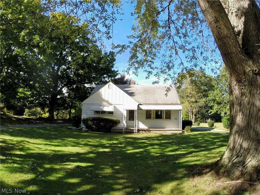 Super clean 4 bedroom Bungalow with 1.5 baths. Full bath recently updated with walk-in shower! Sunny eat-in kitchen loaded with cabinets and all appliances. 2 bedrooms on 1st with hardwood floors, living room with carpet but hardwood floor underneath! 2 bedrooms up with half bath. Neutral decor and move-in condition! Full unfinished basement with utility room-washer & dryer stay! New windows on 2nd floor, updated windows on 1st! New furnace and hot water tank, new exterior doors. Large 2 car detached garage. All this on almost 1 acre!