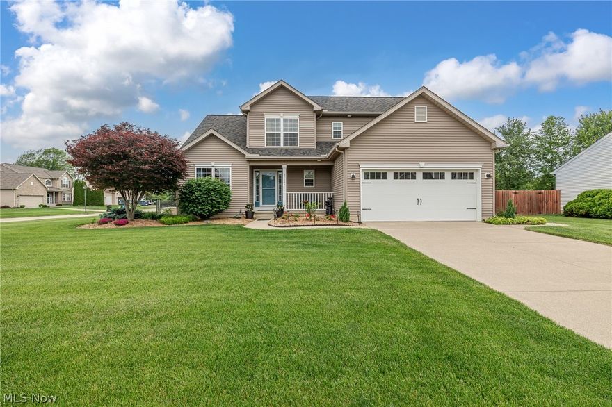 Welcome to 37164 Stone Creek Drive — a meticulously maintained 3BR/2.5BA home in
North Ridgeville where over $50K in updates since 2024 have already been done for
you! Set on a generous 0.64-acre corner lot with peaceful water feature views from the
common area, this 1,864 sq ft gem checks every box.

Step through the inviting front porch into a thoughtfully designed layout featuring luxury
vinyl plank throughout the main level. The living room impresses with soaring vaulted
ceilings and a cozy gas fireplace with tile surround — perfect for entertaining or
unwinding. The eat-in kitchen shines with brand-new stainless steel appliances, granite
countertops, a pantry, and tile flooring. A separate dining room, convenient half bath,
and laundry room with washer/dryer and cabinetry complete the main level.

The main floor primary suite is a true retreat featuring a ceiling fan, walk-in closet, and a
spa-inspired bath with soaking tub, tiled shower, double vanity, and tile floors. Upstairs,
two additional bedrooms — each with ceiling fans — share a full bath.

The basement is full of opportunity — already plumbed for a bath, with radon mitigation,
glass block windows, sump pump with battery backup, and utility sink.

Outside amenities include a fully fenced backyard with iron and privacy fencing, a
stamped concrete patio with privacy panels, a shed, and tranquil water feature views. A
whole-house generator (main floor), 2-car garage with new opener and keypad, and
lawn fertilization paid through the season, round out this exceptional package.

Low $300/yr HOA. Drapes excluded. All other window treatments and hardware will
remain.

Offered at $415,000. Schedule your showing today — this one won't last!