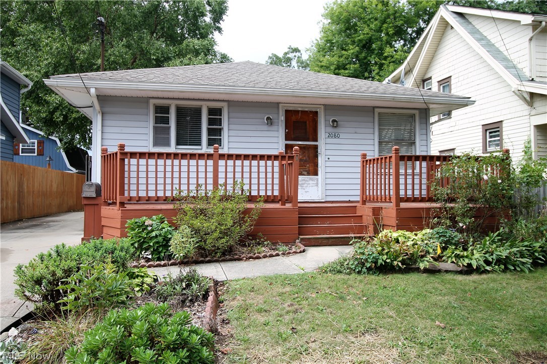 This charming home has so many possibilities! Welcome home to this three bedroom, one full bath ranch home with an adorable front porch for you to sit out and relax. The living room is open to the kitchen. The kitchen has a large window above the sink to let the natural light shine through. The three bedrooms have wood flooring and there is a full bathroom. The lower level offers an unfinished area that is ready for all your personal touches to make it your own. There is a detached garage and the backyard offers mature landscaping. Furnace and the A/C (2012), water heater (2013). So many precious memories begin right here!