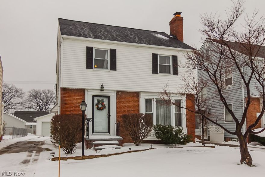 Welcome to 4117 Stilmore Rd in South Euclid. This charming turn key colonial is minutes away from great shopping, entertainment, the Metroparks, colleges and easy access to I-271. This move in ready home features a newly updated kitchen with appliances staying, refinished oak floors throughout in 2015 and a large 19X14 bonus living room with a pool table that stays with the property. Updates to this meticulous home that have been done include; roof '11 & '09, vinyl siding '02, 1st floor windows '04, updated electrical panel, furnace & A/C, 2 car garage with opener, remodeled kitchen '15, full bath and half bath remodeled, basement refinished '13, carpet on second lever '16.  If that wasn't enough, the seller is including a 1 year home warranty for your peace of mind. The seller is also providing a local moving service (up to 6 hour moving allowance). Call to schedule your appointment today!