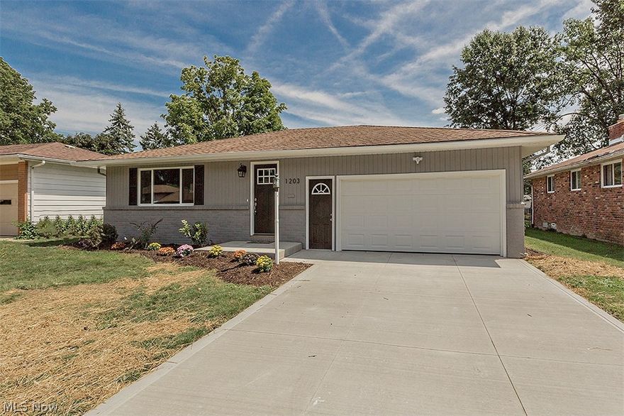 Located in the heart of Mayfield Heights and minutes from all the shopping and amenities, this warm and cozy ranch has been fully renovated and is filled with charm and an abundant amount of natural light.  Brand new kitchen has been opened to the rest of the house to create the open concept, and features top of the line stainless steel appliances, granite counter tops, and a farmhouse sink.  On the main floor, the home has 3 large bedrooms and a gorgeous full bath that is showcased by marble vanity and custom tile work.  Large family room leads to a patio that is perfect for entertaining friends and family on those special occasions.  Finished basement can be used as additional living space and has its own full bath.  Original hardwood floors have been restored to their full beauty throughout the house. Updates include new windows, new driveway, updated electrical and plumbing, and so much more!  Be prepared to fall in love!  1 Year Warranty!