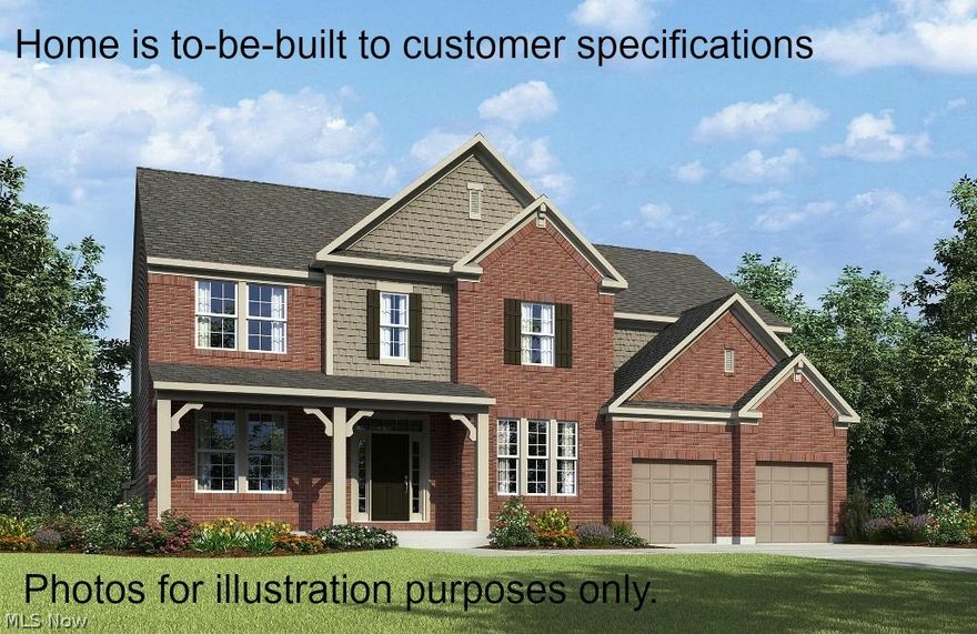 Drees Homes Ashlawn design with a 2 story family room, open layout & covered porch. Oversized master bedroom w/ glamour bath, 3 more bedrooms and Jack & Jill bath! 3 car garage & pocket office to keep organized! This home is to-be-built to customer specifications. Pictures are for illustration only.