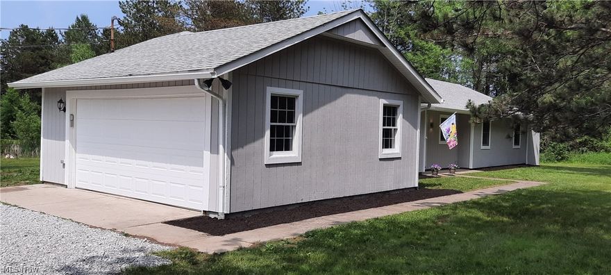 Welcome to the country! Tranquility and Peace abound. 2.14 Acres. Close to Medina Square, schools, shopping, restaurants, parks and more. Stocked pond with pier. Just bring your fishing poles! Or just relax on the pier and soak up the beauty. Completely remodeled kitchen with granite countertops and a peninsula creating an open floor plan. Stainless steel appliances stay. First floor laundry. New vinyl plank flooring and carpet. Freshly painted throughout. Andersen windows and sliders. New roof, gutters, garage door and HVAC air handler. HVAC completely serviced 04/2022. Replacement upper window sash in living room is on back order and the goal is to have it installed prior to closing. City water. Septic tank pumped and serviced 04/2022. This one won’t last long! Call for a showing today!