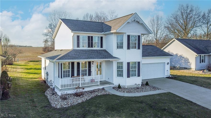 Welcome home to 5200 Sarah Circle! You don't want to miss this beautiful 4 bedroom, 3 bathroom colonial tucked away on a private cul-de-sac with serene backyard views. Enter into a living room and formal dining room currently being used as a sitting room, both with brand new carpet. Your kitchen boasts new stainless steel appliances, a farmhouse stainless steel sink, and tile backsplash. Also on the main level is a bedroom featuring double closets and a full bathroom with a new shower. A spacious laundry area sits off of a beautiful sunroom with new flooring and stunning backyard views. Make your way upstairs to find an owner's suite offering a 11 x 12 sitting area, full bathroom and double closets. The remaining two bedrooms and full bathroom round out the upper level. Large basement great for storage or a rec room. New paint throughout in 2022. Air humidifier on furnace in 2019 with ultraviolet light in duct work. Roof 2014. Don't miss your opportunity to own this home. Schedule your