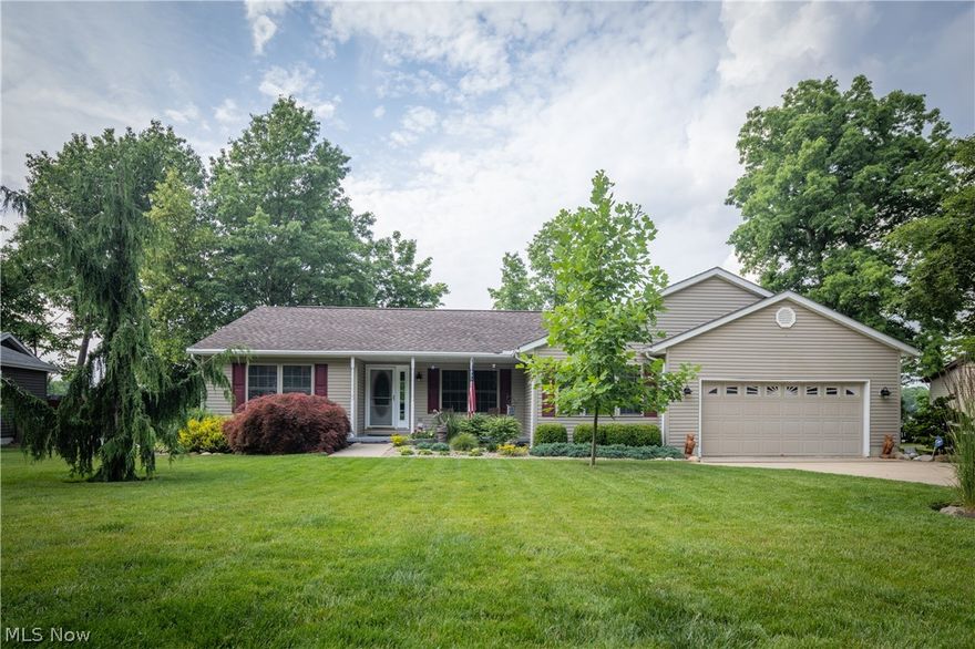 Get a Move On!  Start your summer with great Cinnamon Lake living!  Enjoy the serenity of seeing the water as you enter this fine  home. Updates abound in this three bedroom, three full bath ranch.  You'll find an updated kitchen with butcher block counters and morning room with vaulted ceiling. Hickory flooring throughout the main living spaces, and newer carpet in the bedrooms.  Owner's suite includes a large private bathroom with heated flooring and soaking tub with a water view!  All finishes and fixtures have been updated!  Full appliance package includes the washer and dryer in the first floor laundry.  Full basement includes walk-out to the back yard and water, space for a workshop, and incredible opportunity to add your finishing touch! Don't miss the large deck on the first floor, which doubles as a covered patio for the walk-out lower level!  Enjoy the sunsets with direct access to Cinnamon Lake and a private dock!  Newer mechanicals!   Easy access to I-71, and shopping in Ashland and Lodi. 
Look no further - Call Today!