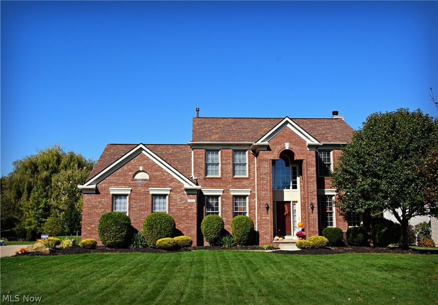 Beautiful brick front 4 Bdrm, 2.5 Bath colonial in prime Eaton Estate location. A true must see.  You will be greeted with a grand two story foyer.  Main floor is complete with 9 foot ceilings and bamboo hardwood flooring. Family rm w/fireplace opens into beautiful eat-in kitchen with crown molding and plenty of natural light.  Formal dining rm w/crown molding. Fabulous vaulted ceiling in master suite with plant shelf, full bath w/his & her sinks and large walk-in closet.  Second-floor laundry.  Updated paint throughout with neutral color palette. Beautifully finished basement offers separate spaces perfect for home theater, play and exercise areas. Complete with built-in storage shelving in both finished and storage areas. New water tank '11, New roof '13, new air conditioner '15, new garage door '15. Oversized 2.5 car garage with large additional ceiling storage.  Custom stamped concrete patio with walkway to the driveway.  Spacious well manicured backyard with cosy fire pit.
Area a
