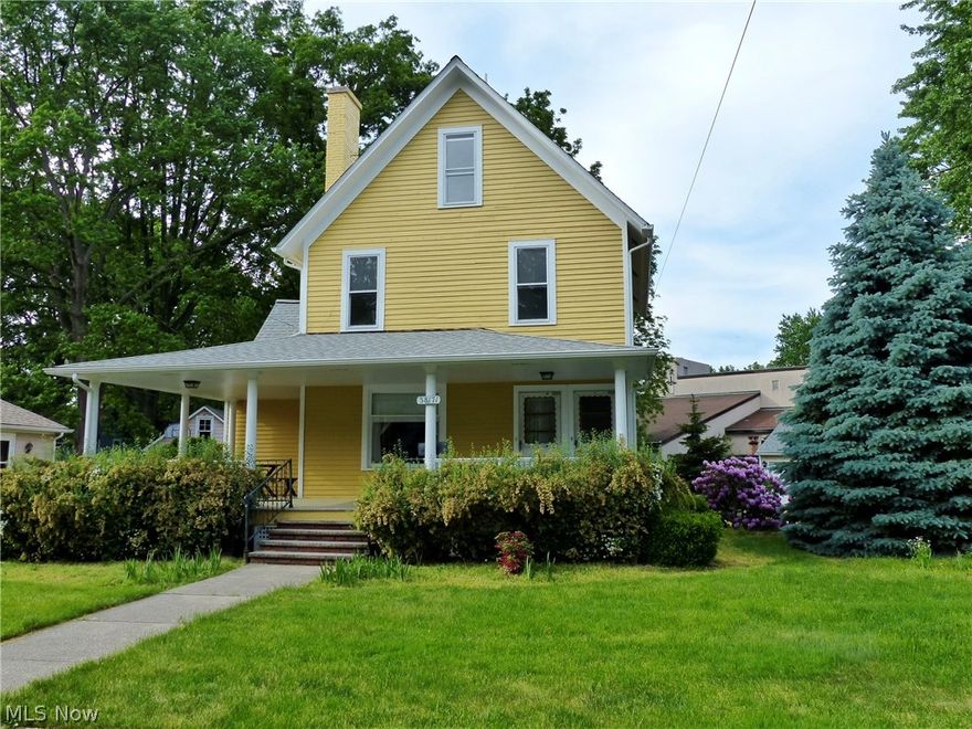 This double/multi family with good curb appeal is located in walking distance to Downtown Willoughby. It needs some work. Inviting, large 31' covered front porch. Unit One is on the main level, foyer entrance to living room w/fireplace, formal dining, oak kitchen with stove, tile backsplash  and dishwasher, small bedroom or office with lower ceiling plus another bedroom, full bath with shower and cellar style basement with stationary tub, washer/dryer area and the two furnaces for the units. Unit 2's  front door (off of the front porch) takes you up to the second level, this unit needs flooring installed. Living room, oak kitchen with stove and a vaulted room off the kitchen that would make a nice dining area, one bedroom and full bath complete level 2, Level three is a dormer style room that needs walls and flooring, the hall leading into the possible 2nd bedroom (15' x 15')offers a wall of closets. There is a good size shed in the backyard, 3 car detached garage on a .387 acre lot, T