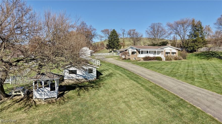 ONSITE AUCTION DECEMBER 22ND 4:00 PM!!
Opportunity awaits via auction on this charming country property in an ideal location—just minutes from Sugarcreek, Dover, and Ragersville. The property features a 1,586 sq. ft. ranch home built in 1971, with the main floor offering a dine-in kitchen w/ Schrock cabinetry, dining room, living room, three bedrooms, and a full bath, along with access to the front covered porch and a spacious sunroom. In addition, the home includes a finished basement with an additional bedroom, kitchen area, and living room area with a gas fireplace. The property also offers several outbuildings for your convenience, including a 26’x 50’ shop building with electric and gas, a barn with a box stall and storage area, an 8’x12’ storage shed, and an additional pavilion shed-garage. If you’ve been looking for a peaceful country property yet want to remain close to local amenities, this one is for you. The finished basement was previously used as an apartment, providing flexible options, as it has a separate entrance through the sunroom. Utilities include electric, gas hot water boiler heat, a gas fireplace, a private well, and a private septic system. Contact us today for more information or make plans to attend the open house!
Open House: Thursday, December 11th, from 3:00 to 5:00 PM