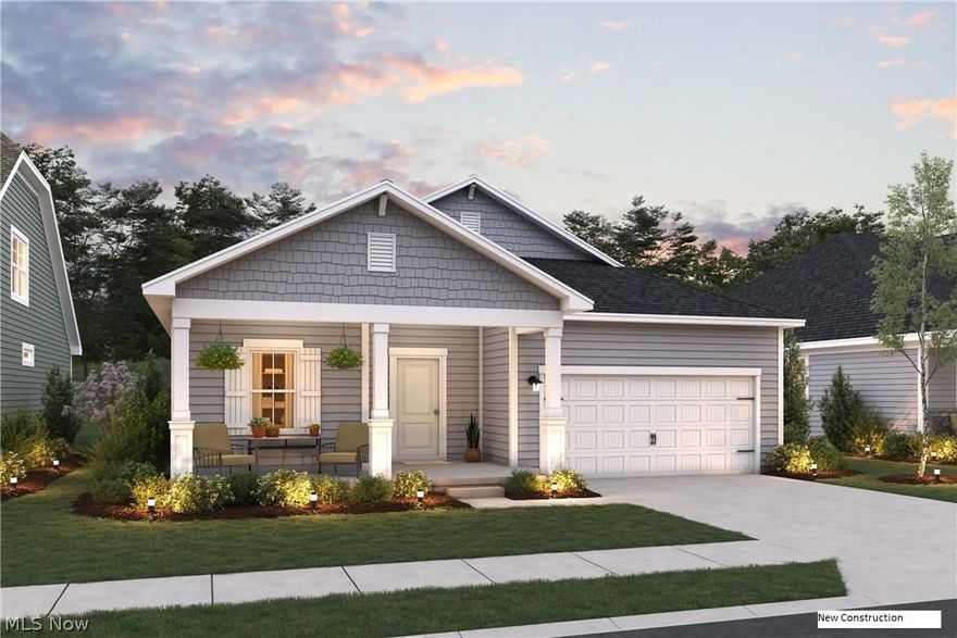 Step into the inviting Daffodil model, a charming residence located in the esteemed Booth Farm community. This home exudes a welcoming ambiance with its front porch, perfect for enjoying the serene surroundings of this picturesque neighborhood. Embrace the essence of our farmhouse aesthetic as you explore the kitchen adorned with pristine white cabinets and elegant white quartz countertops. This design choice not only adds a touch of sophistication but also enhances the sense of spaciousness, creating an airy and open feel that is perfect for both everyday living and entertaining. Luxury meets functionality in this home with upgraded 8lb carpet and luxury vinyl plank flooring that not only elevate the aesthetic appeal but also provide durability and easy maintenance for your busy lifestyle. The basement of this home is thoughtfully designed with plumbing in place for a third full bathroom, offering flexibility and customization options to suit your needs and preferences. Scheduled for completion in October, don't miss the opportunity to make the Daffodil model your own and experience the perfect blend of style, comfort, and functionality in the heart of Booth Farm. Come and envision the lifestyle you've always dreamed of in this exquisite home! Booth Farm's location is ideal - 5 minutes to Route 90, 15 minutes to Mentor's shopping and dining, and 30 minutes to Cleveland. Enjoy low taxes, included warranty, top schools, and great amenities. Contact us for info on incentives, low interest rates, financing options including $0 down programs, and to schedule a tour.