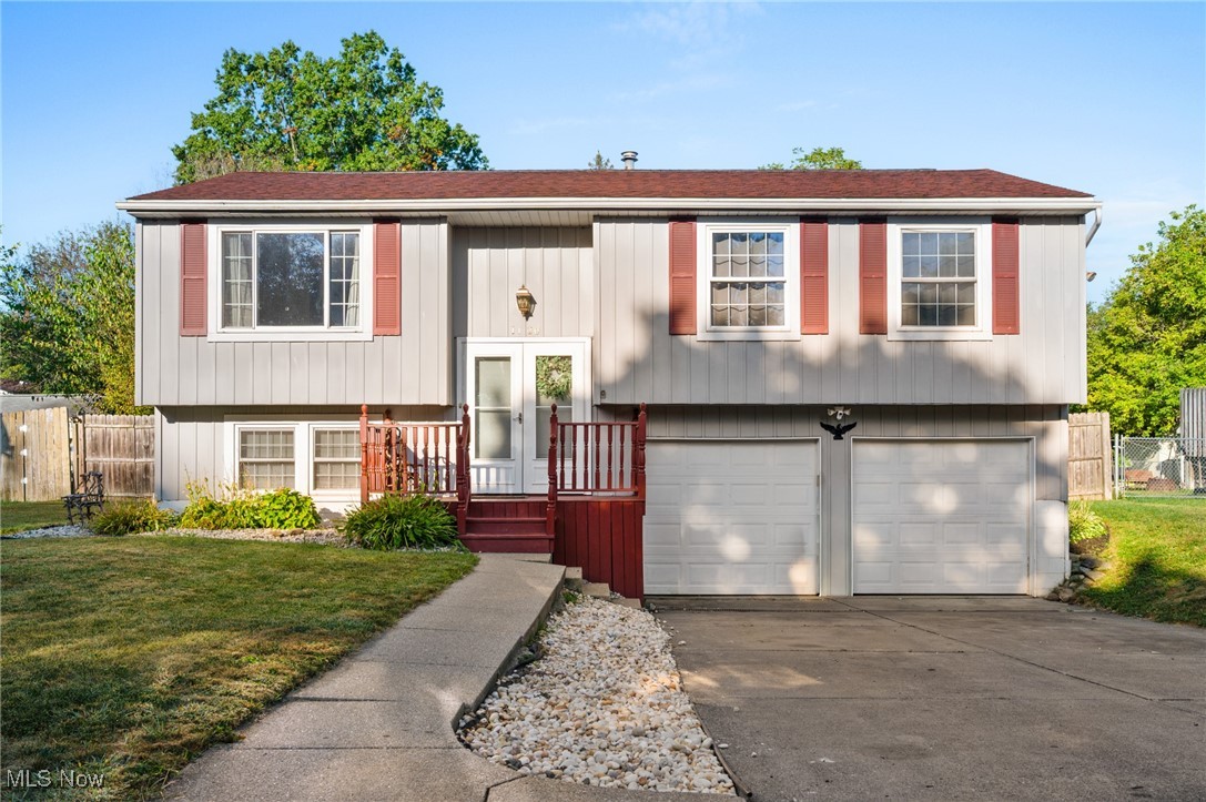 Welcome to this well-maintained home in the Farmbrook neighborhood of Kent! Offering 3 bedrooms, 1.5 baths, and nearly 2,000 sq ft of living space, this home features a comfortable layout with modern updates throughout. The bright interior includes a cozy gas fireplace with an updated hearth, new backsplash, and new appliances—stove, and refrigerator stay. The finished lower level provides extra living space, while the two-car attached garage adds convenience.
Step outside to enjoy a stained deck, updated back patio door, and newly refreshed landscaping. The fully fenced yard, storage shed, and above-ground pool create a perfect setting for outdoor entertaining and relaxation. With central air, an attached garage, and a great location in Kent City Schools, this home is move-in ready. Schedule your showing today!